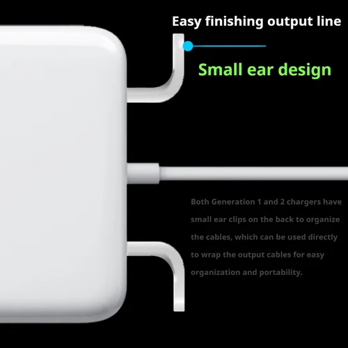 Imagen 2 del producto Adaptador de corriente de carga magnética Magsafe 2 T de 60W para MacBook Air / Pro Series: A1502, A1425, A1435, adaptador de corriente de cargador seguro y rápido