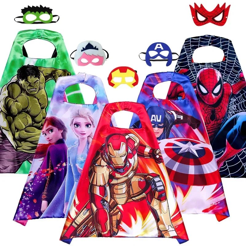 Anime 8pcs Cloak The Avengers Superhero Sets Children Carnival Party Cosplay Dress For Kids