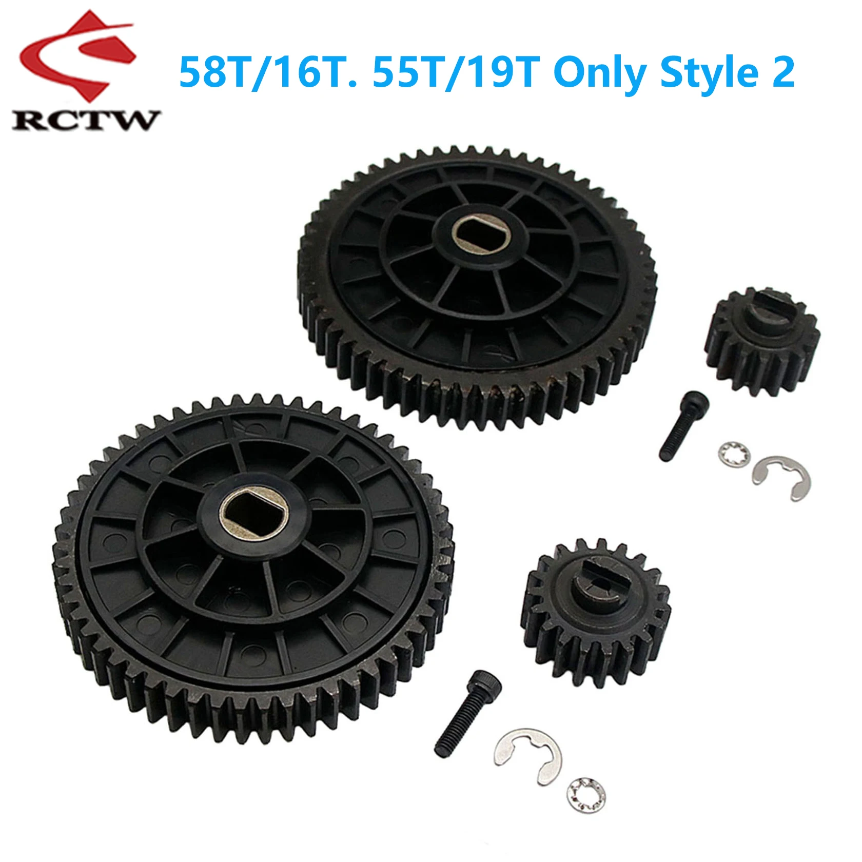 16T 58T or 17T 57T or 19T 55T Metal Gear or With Clutch Cup Kit for 1/5 HPI ROFUN ROVAN KM BAJA 5B 5T 5SC Buggy Truck Rc Parts