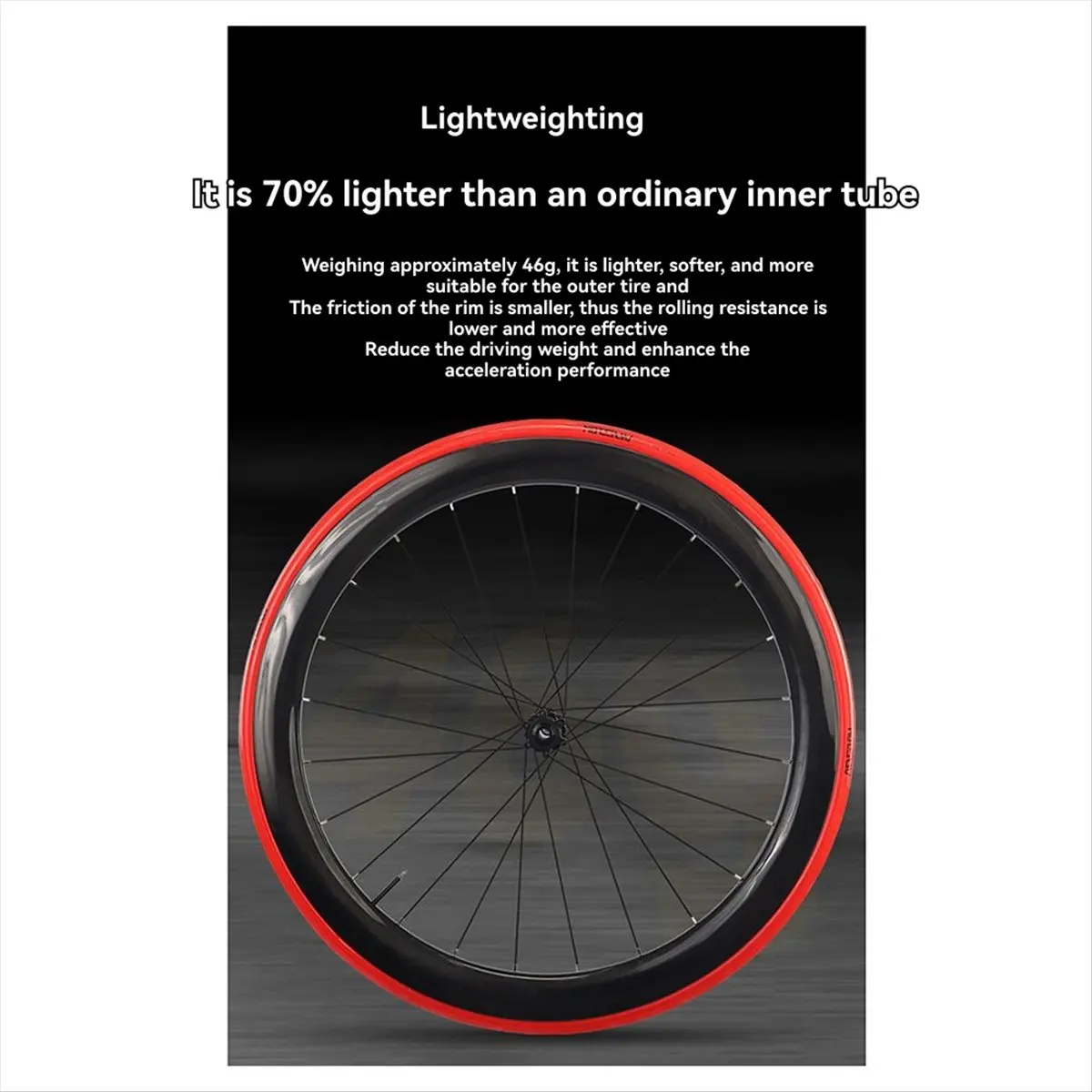 T34C  TPU Inner Tube for 700C Gravel Road Bikes Compatible with 700x35-50C Tires MTB 29x1.5-1.95 45MM view 3