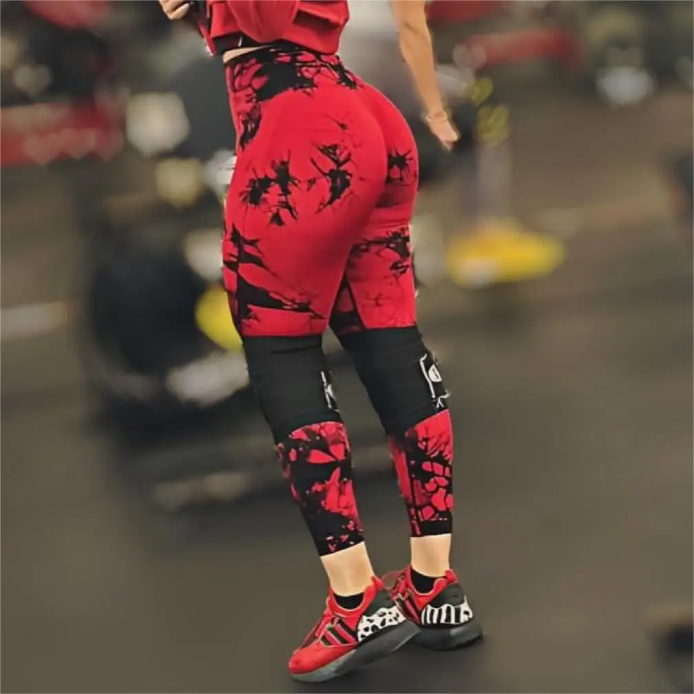 Frauen Tiedye Gym Leggings Nahtlose Mujer Push-Up Booty Hosen Scrunch Sport Fitness Hohe Taille Workout Yoga Leggins Drop Schiff – Detail 6