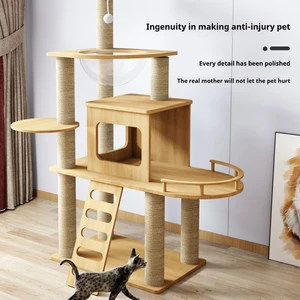 Kondominium Kucing Multi-Level Pohon Kucing Besar Menara Kucing Tinggi Untuk Kucing Dalam Ruangan Dengan Tiang Garukan Papan Garukan Gua Bertengger 12 kastil kucing dengan penjualan terbaik - №