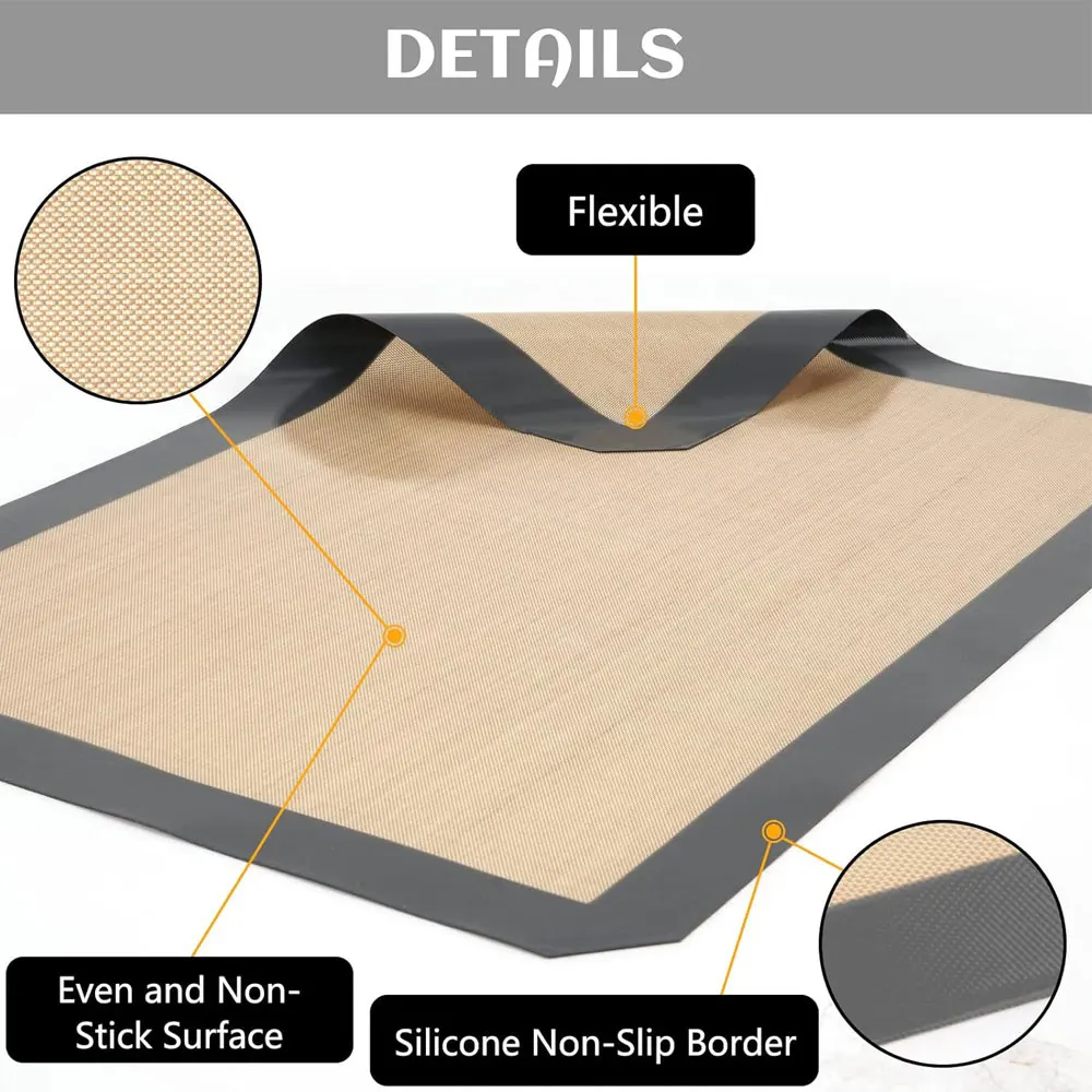 Reusable Silicone Baking Mat Sheet Non-Stick BBQ Grill Pads Oven Mats Picnic Cooking Cookie Tray Barbecue Microwave Tools