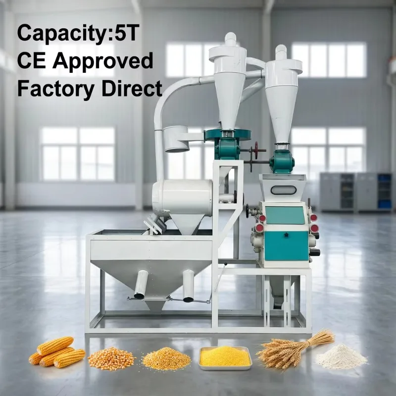 Small Automatic Flour Milling Machine for Wheat Corn Cassava Grains Low Noise High Output Home Use Farm 220V Powder Making