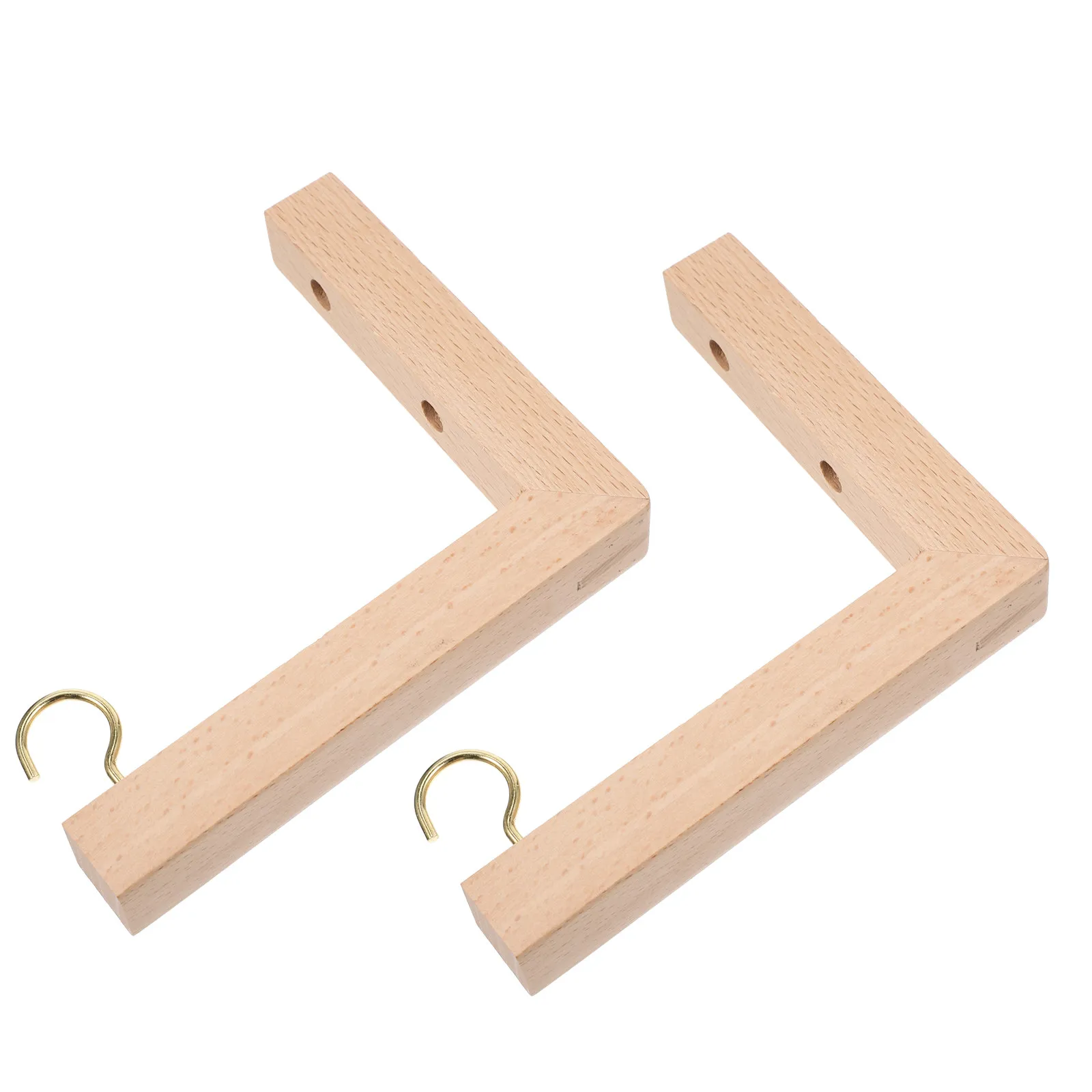 

2Pcs Premium Wood Flower Pot Hangers Outdoor Hanging Bracket Screw Mount Plant Hook for Garden Courtyard Balcony Planter Basket