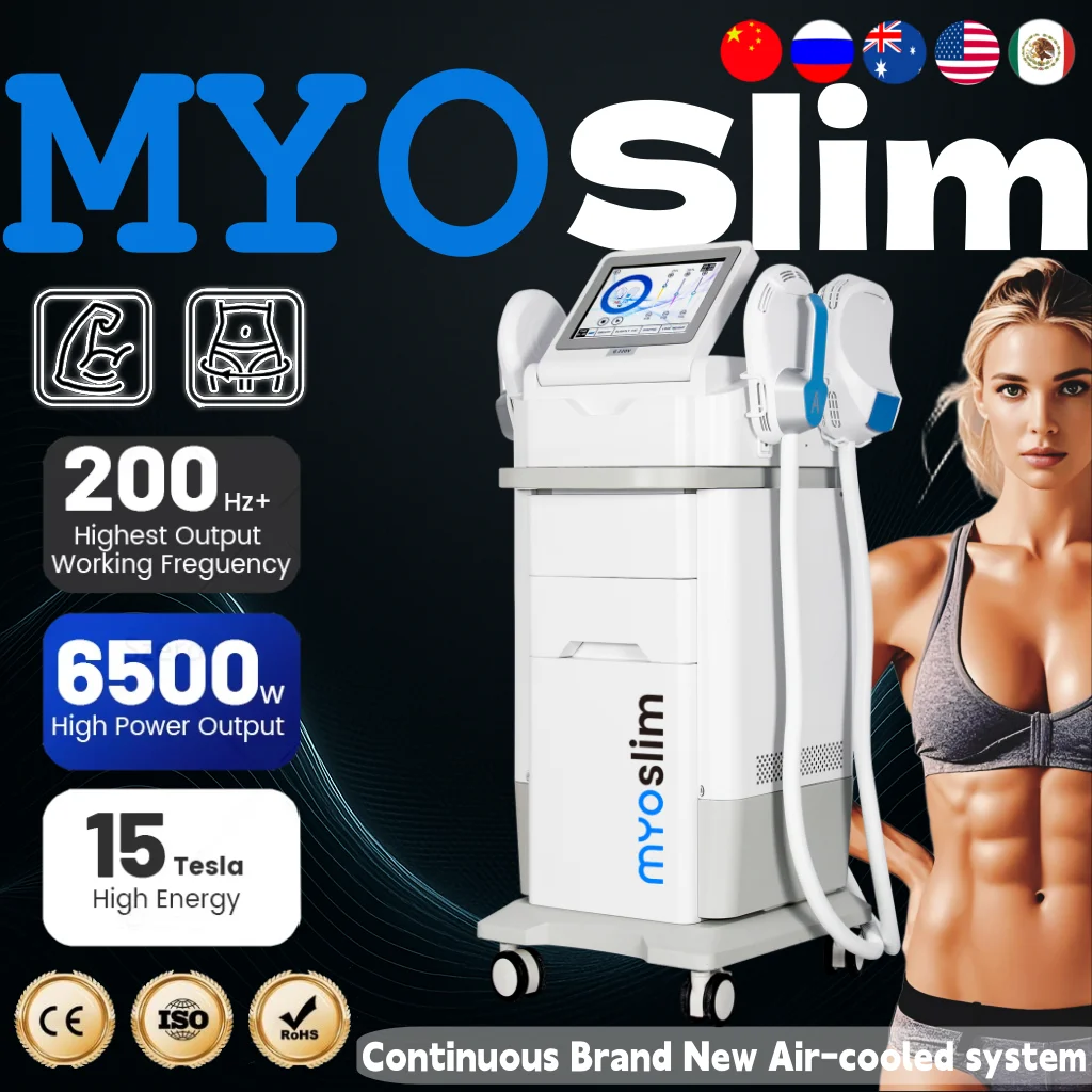 

NEW Myoslim PRO EMS Body Sculpt Machine 15 Tesla 6500W Hi-emt Lose Weight Body Slim Muscle Stimulation Professional For salon