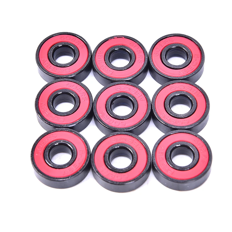 2rs Inline-Rollschuh-Radlager rot versiegelt 8x22x7mm Wellen lager Anti-Rost-Skateboard-Rad Miniatur werkzeug 10 teile/satz