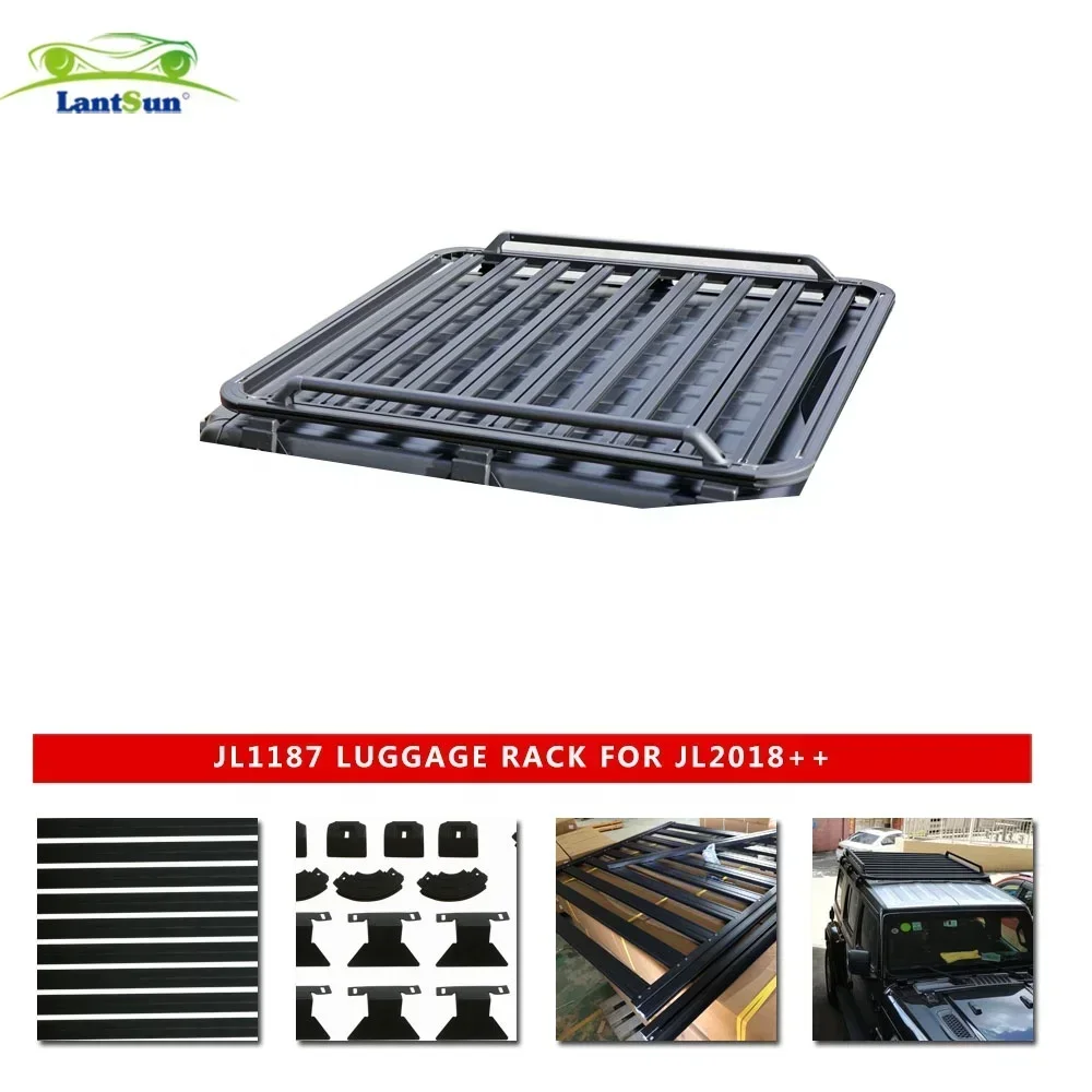 

For Roof Rack For Jeep Wrangler JL 2018+ JL1187 Luggage Rack Cargo With Extension Top Luggage Holder Carrier Lantsun