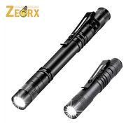 500LM Pen Flashlight, LED Aluminum Tactical Torch with Belt Clip, Pocket Light for Indoor/Outdoor Emergency Hiking Walking
