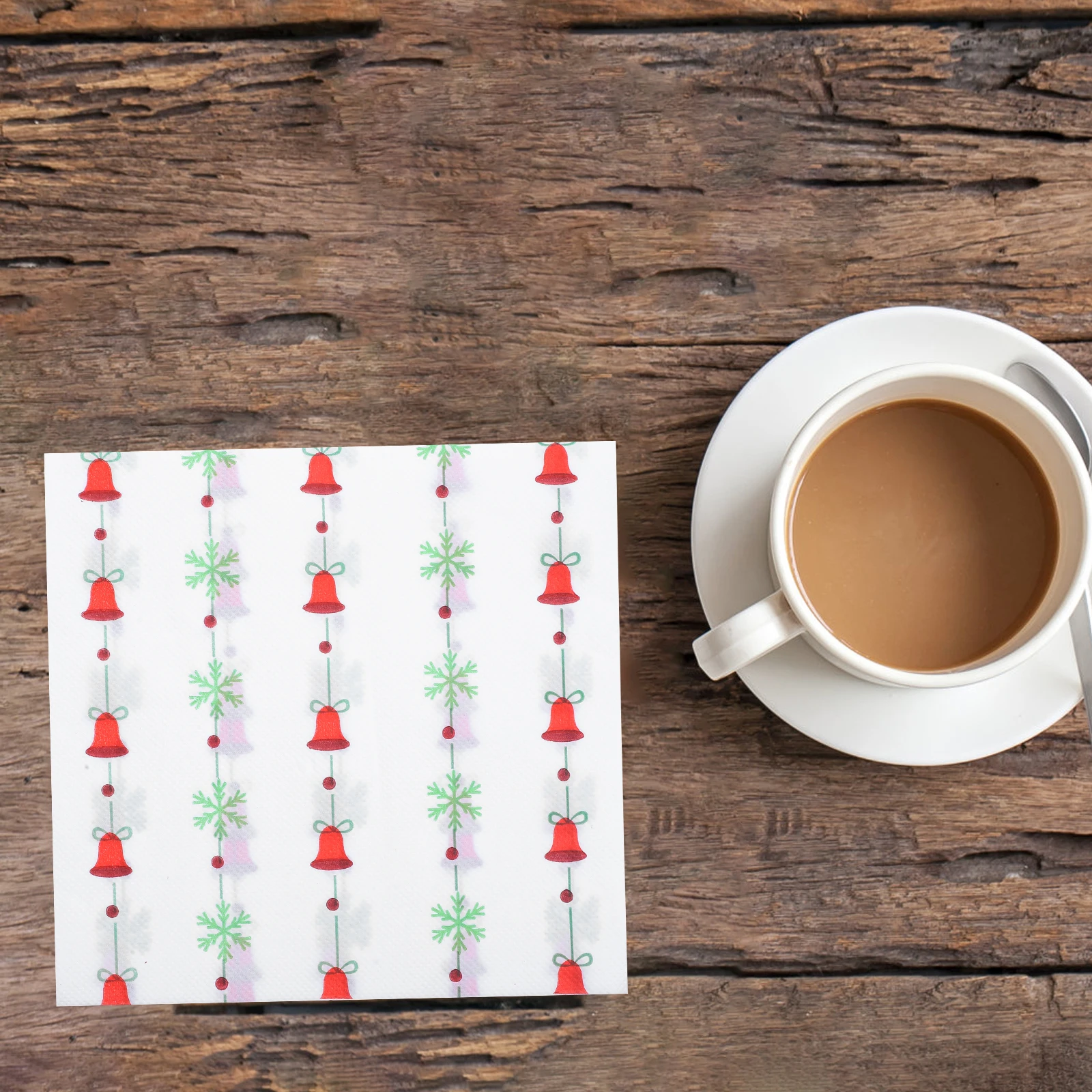 

20Pcs Xmas Printed Christmas Napkins Snowflake Pattern Paper Tissue Disposable Party Birthday Supplies Printed Christmas Napkins