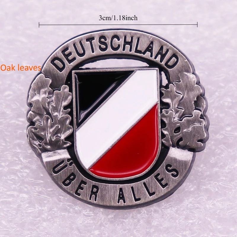 1 قطعة خمر ألمانيا العلم دبوس أوراق البلوط بروش الأسود Deutschland شارة الرجال باتريوت هدية