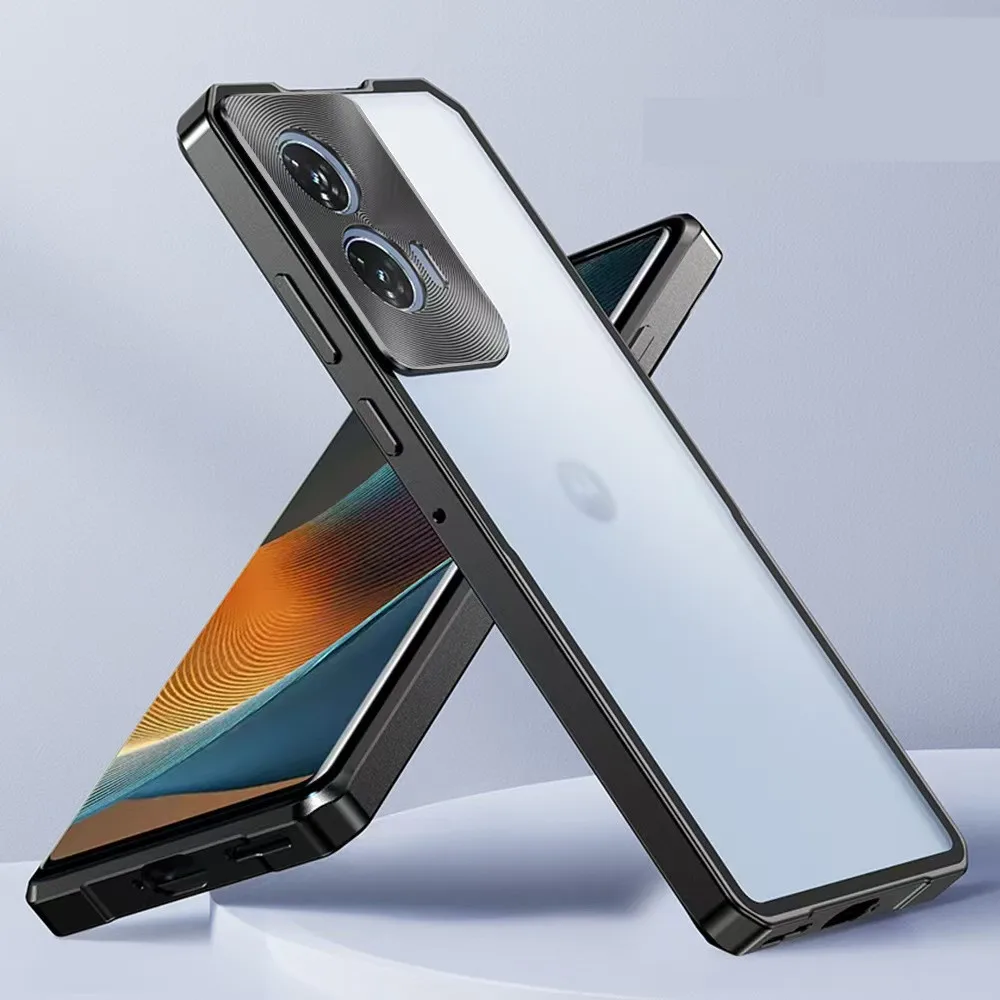 

Magnetic Metal Frame Case for Motorola Edge50 Fusion Metal Acrylic Cover Shockproof Funda Coque for Motorola Edge 50 pro Ultra