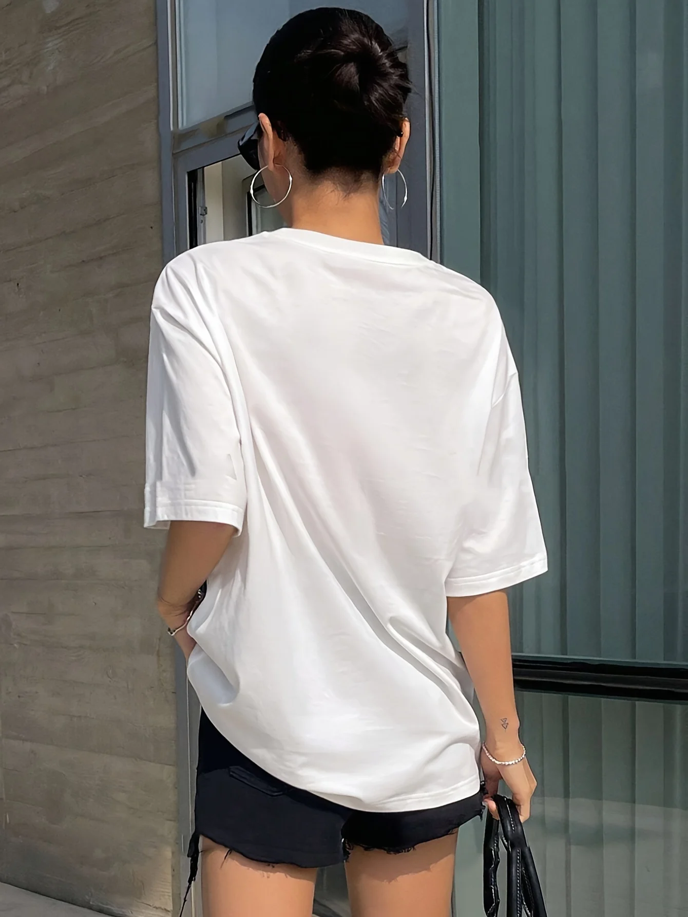 Letter & Graphic Print Crew Neck T-shirt, Short Sleeve Casual Top For Summer & Spring, Women's Clothing