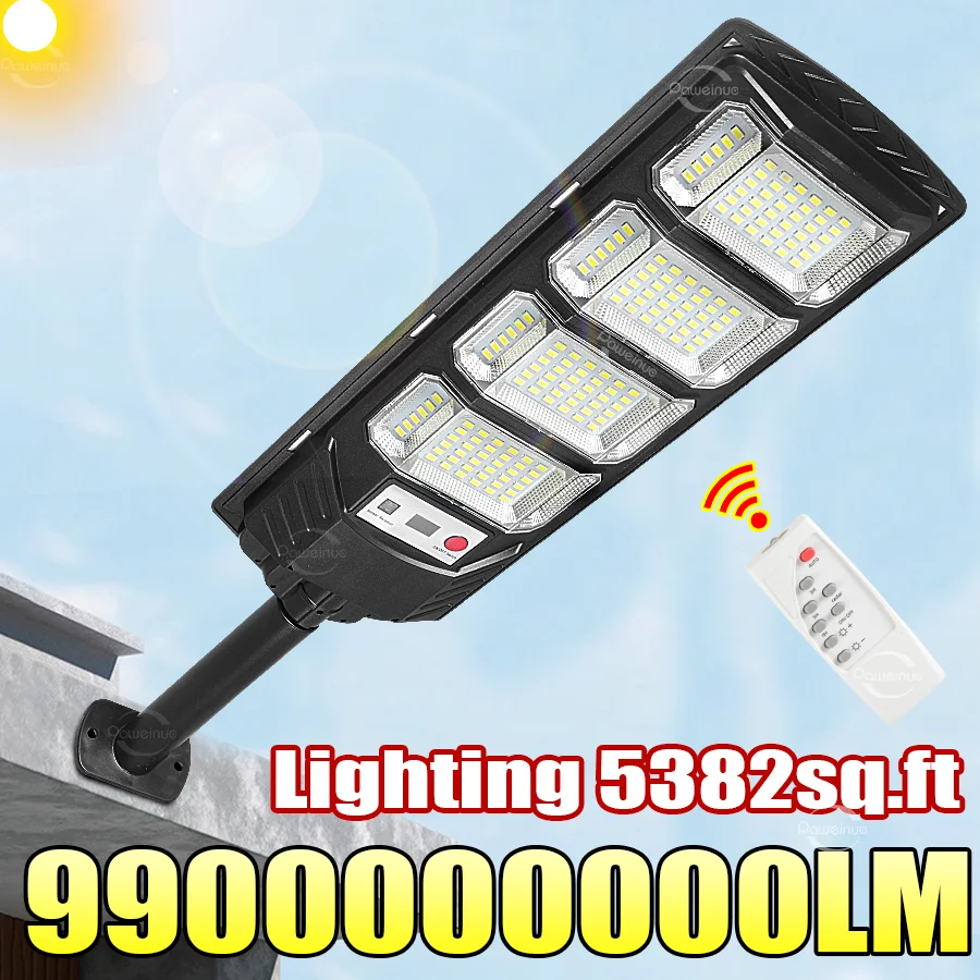 High Power LED Solar Lamp Outdoor Super Bright Solar Lights Motion Sensor IP66 Waterproof Solar Street Light Garden Wall Lantern