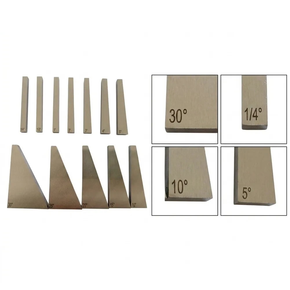 12PCS Hardened Angle Blocks Steel Construction Accuracy Ground for Repeatability in Workshop and Production Environments