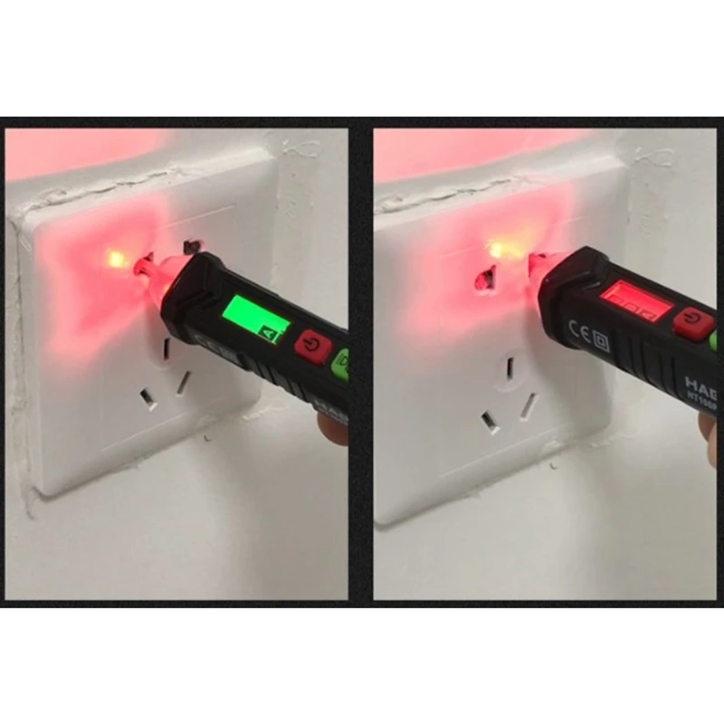 Habotest HT100P Non Contact 3 Phase Rotation Indicator AC Voltage Detector Pen Tester Right Left Normal Reverse Rotation Pencil