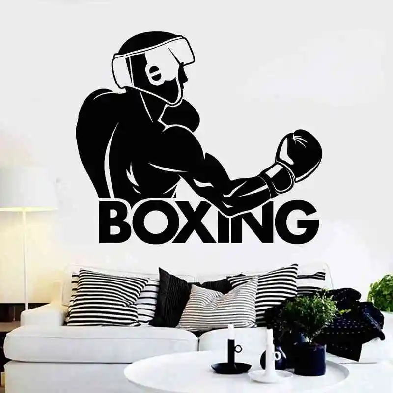 Boxing Wall Sticker Kick Boxer Play Glove Free Combat Vinyl Striker Home Decoration Wall Decor Pugilism Car Decal