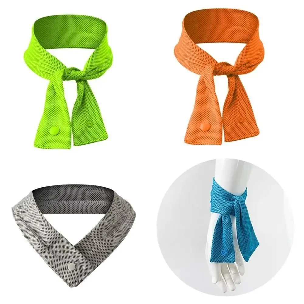 

Cold Feeling Multicolor Cooling Ice Scarf Quick Drying Summer Sweat Wiping Towel with Button Neck Wraps Sports Headscarf Cycling