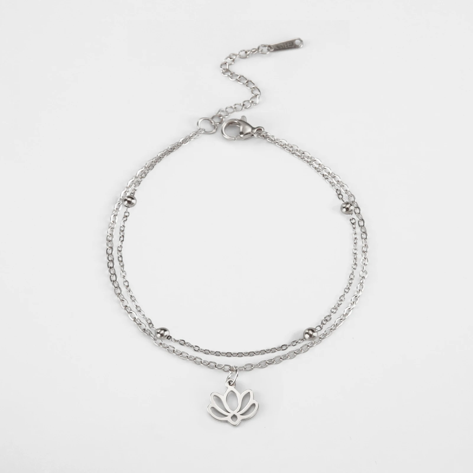 Kkjoy Mode Klassische Edelstahl Hohl Kleine Lotus Blume Armband Fußkettchen Für Frauen Trend Schmuck Party Geschenk Großhandel – Detail 15