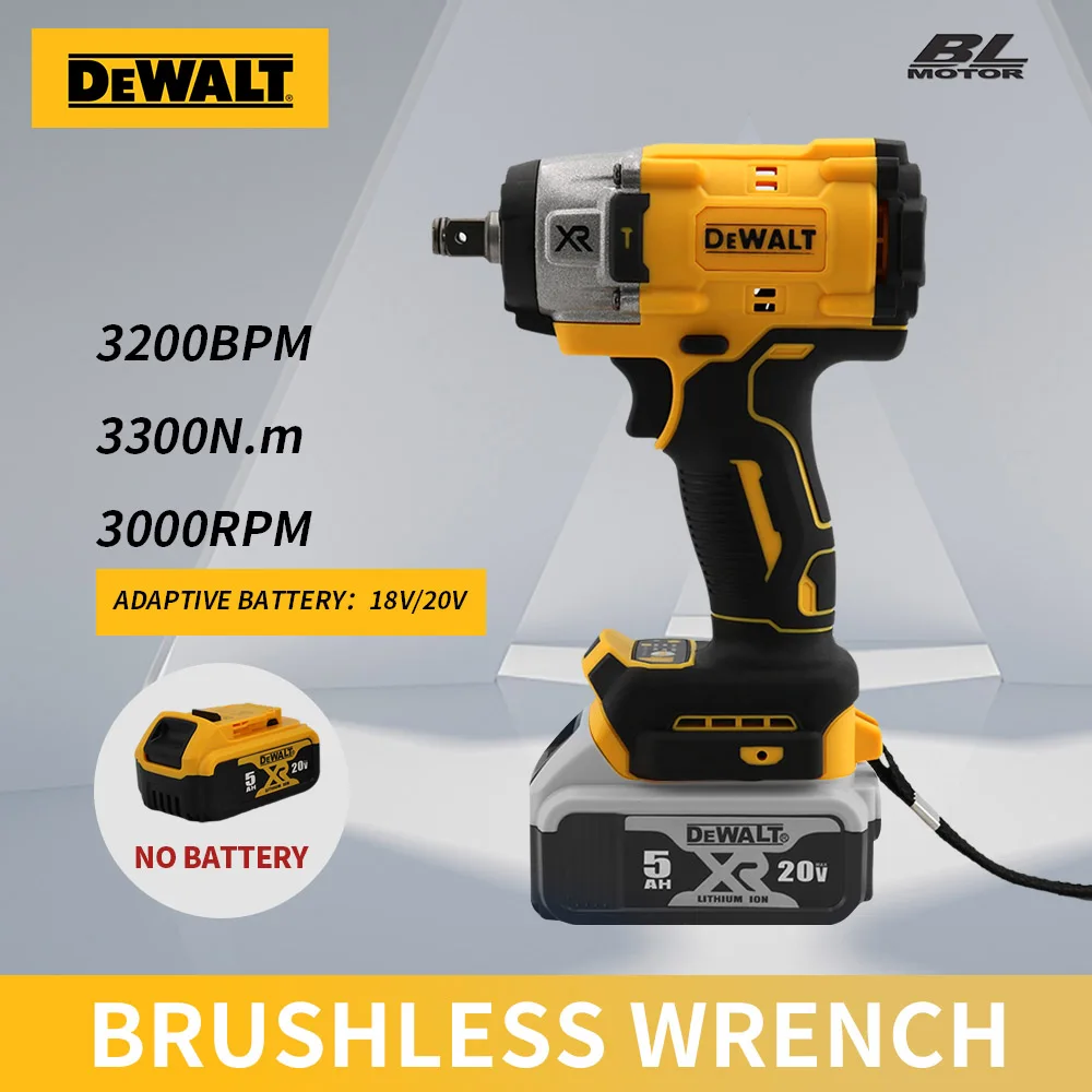 

DEWALT 20V Wireless Lmpact Wrench 300N. M High Torque Brushless Driver Screwdriver Adjustable Speed Compact Electric Wrench