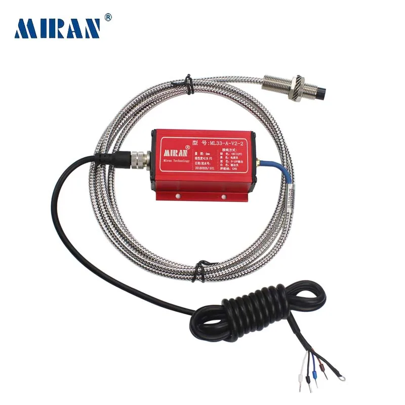 MIRAN Non-contact Displacement Sensor 1mm / 2mm Small Stroke Inductive Transducer for Deformation Measurement With Analog Output