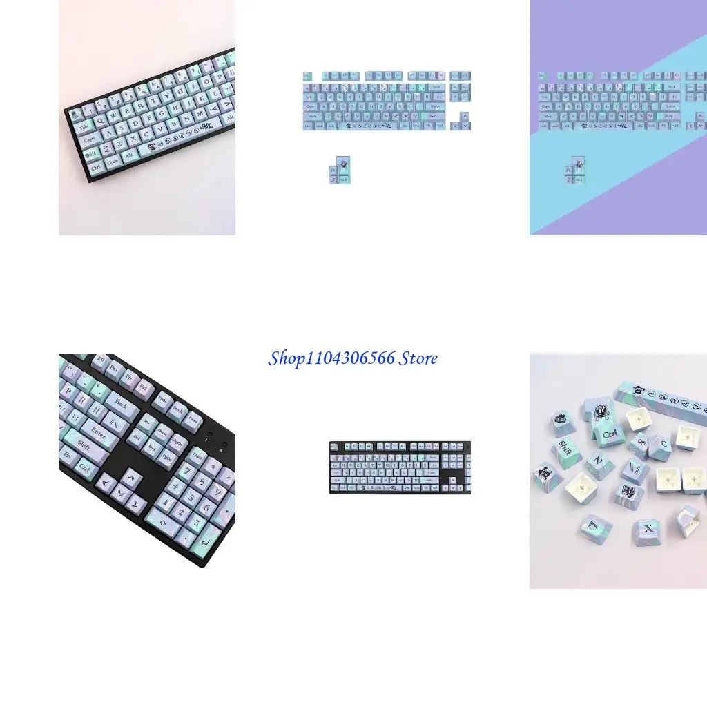 

02DD 112PCS PBT-Dye-Subbed Cakecaps для MXSWITCHES ANSI Механическая клавиатура