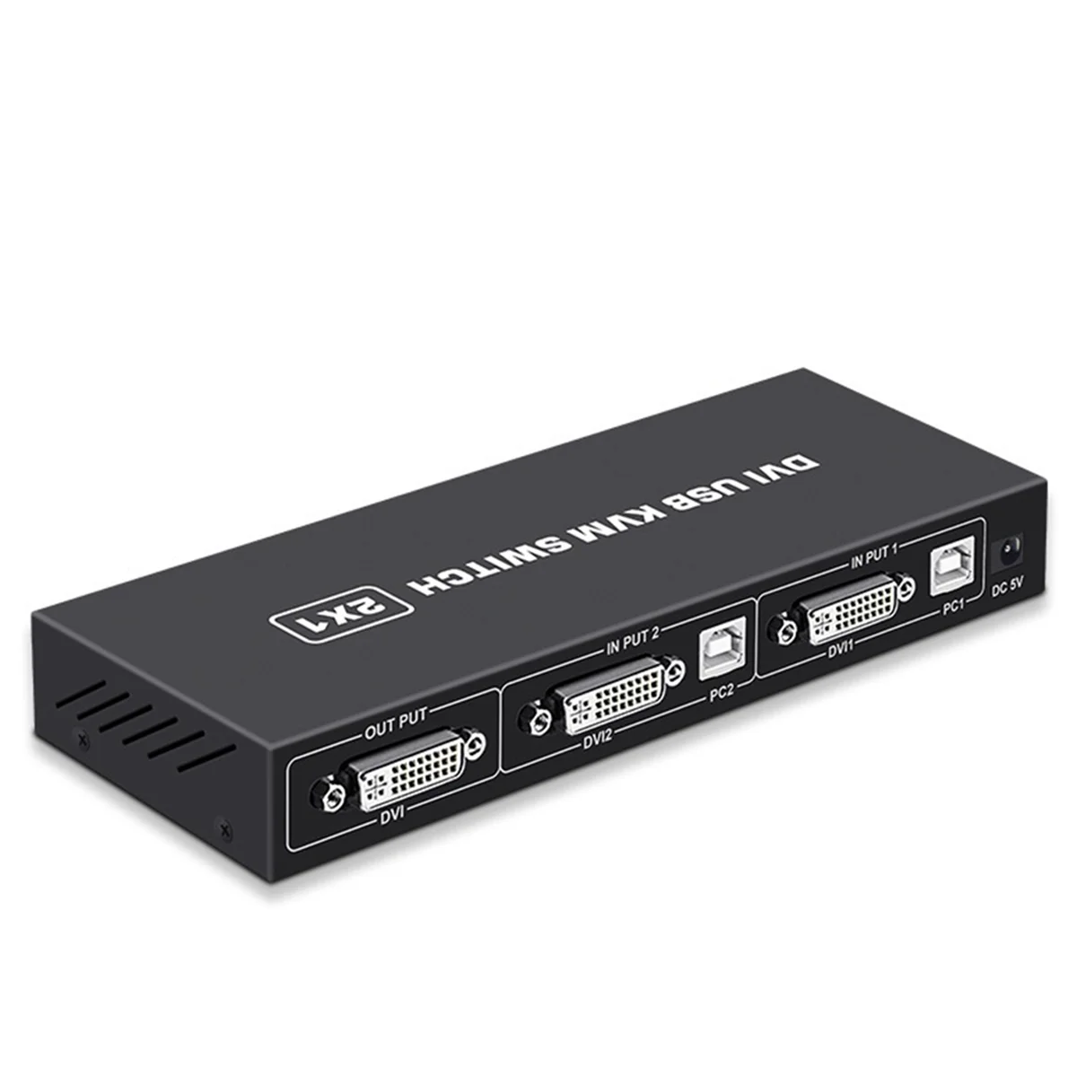 Écran de commutation de moniteur d'impression de souris de clavier USB de commutateur DVI KVM