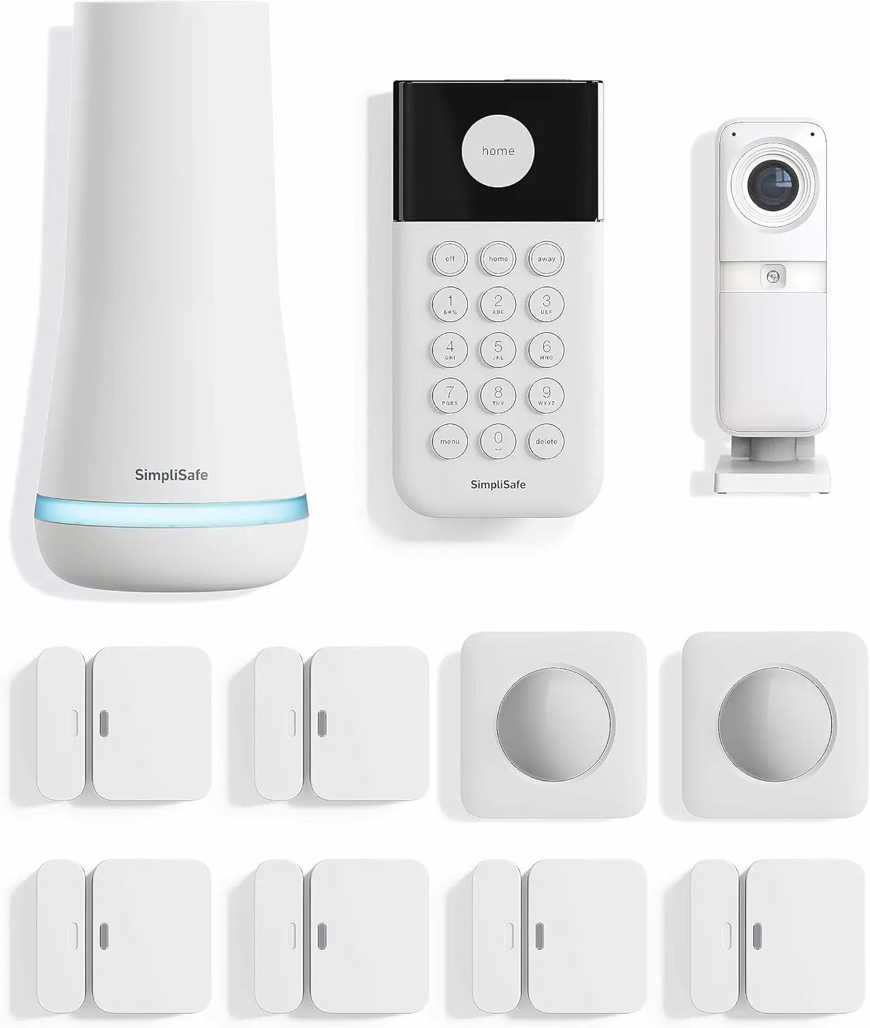 11 Piece Wireless Home Security System Gen 3 with Wireless Indoor HD Camera - Optional 24/7 Professional Monitoring