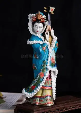 

Classical Chinese home decoration ladies decoration pieces Shiwan doll fine hand-made porcelain figure sculpture four beauties