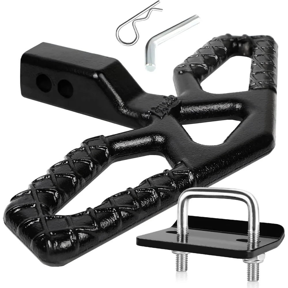 

Tow Hitch Step for 2 inch Receiver, Universal Anti Slip Bumper Guard，Strong Steel 10000lbs Maximum Load, for Trailer Tow Truck
