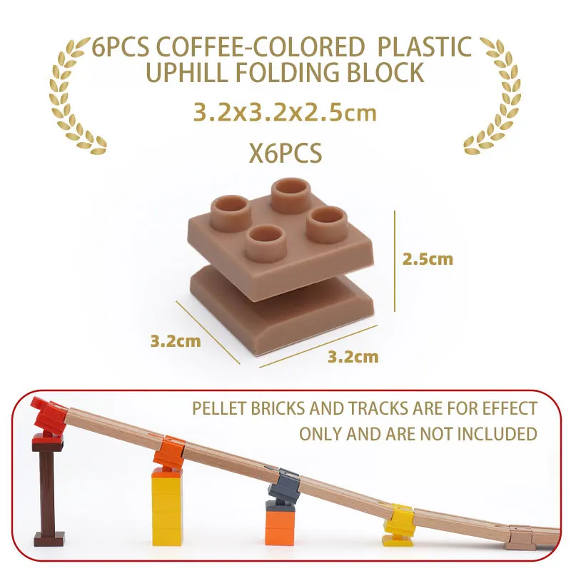 다양한 종류의 범용 나무 기차 트랙 액세서리 경사 블록 연결 어댑터 나무 철도 기차 트랙 장난감