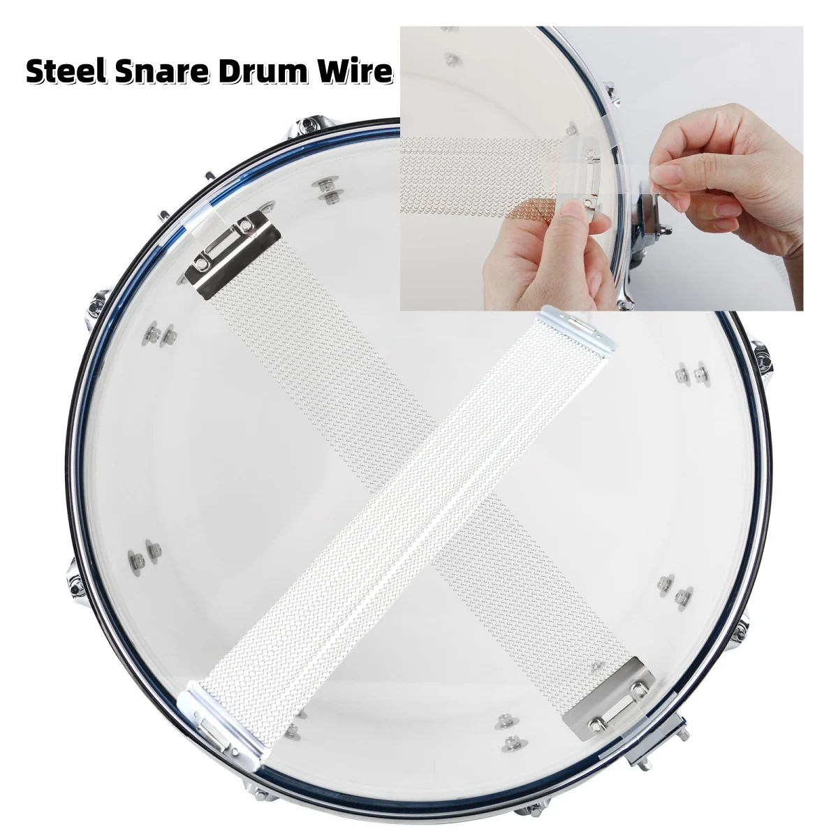 12/14 Inch 20 Strands Steel Snare Drum Wire Belt Spring Drum Sand  Drum Sound Line Drum Accessories/for Various Models Drum