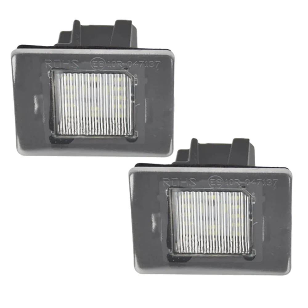 

2Pcs LED License Plate Light For Mercedes-Benz A0009062903 A1729061100 Xenon White Light 12V DC ABS 4.7*3.7cm/1.85*1.45inch Lamp