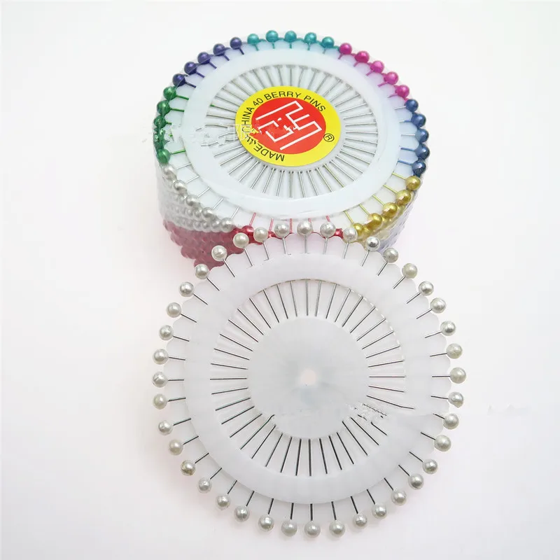 40/480Pcs Sewing Pins Straight Pins Head pins Colorful White Round Pearl Head Dressmaking Quilting Pins for Crafts