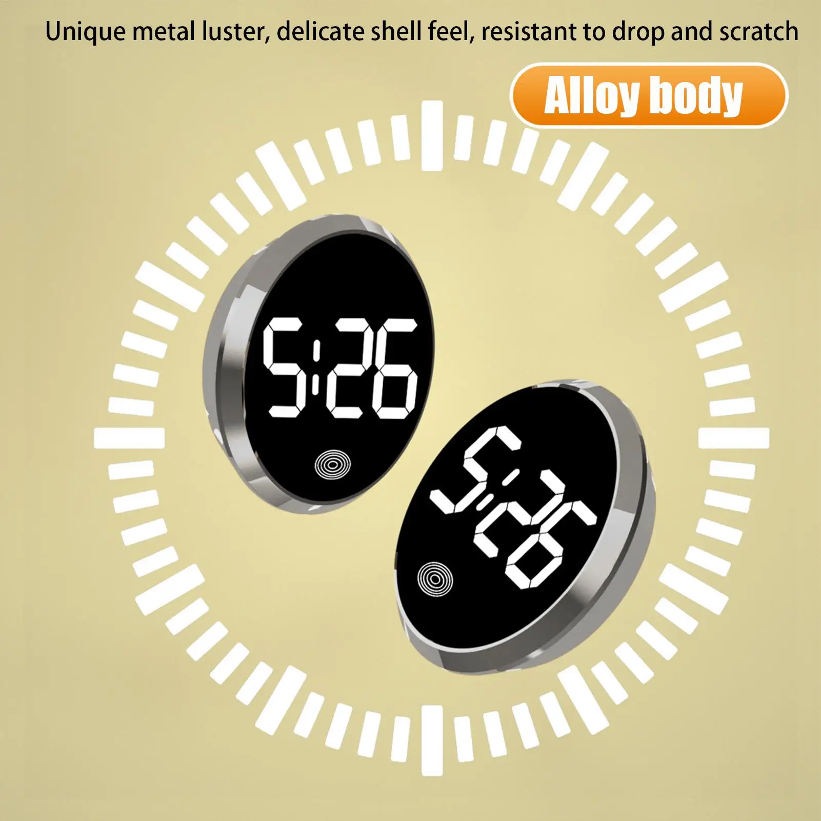 Car Clocks for Dash Touch-Control Digital Small Clock Light Watch with LED Display for Fridge RV Classroom Travel Vehicle view 5