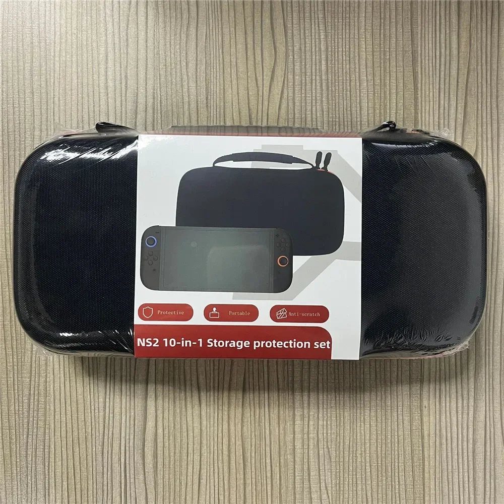 

NEW for Switch 2 Generation Console 10-in-1 Set NS2 Storage Bag + Protective Case + Tempered Film + Rocker Cap Set Accessories