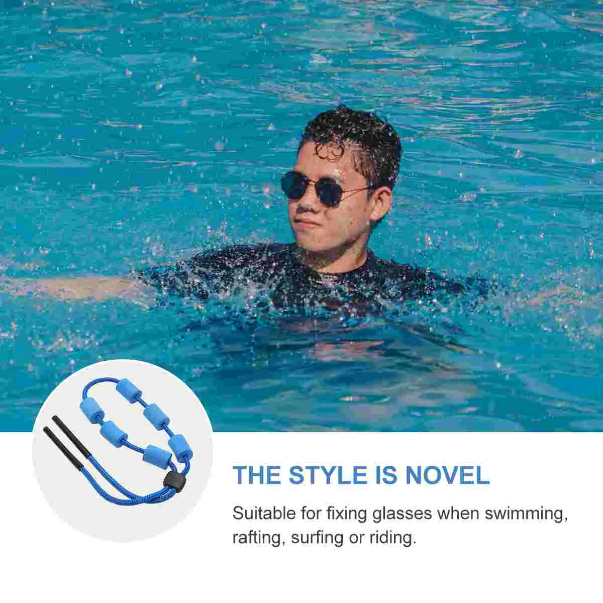 Плавающие очки, ремешок для плавания, подвесная веревка, фиксированные принадлежности, масштабируемый аксессуар, спортивные аксессуары