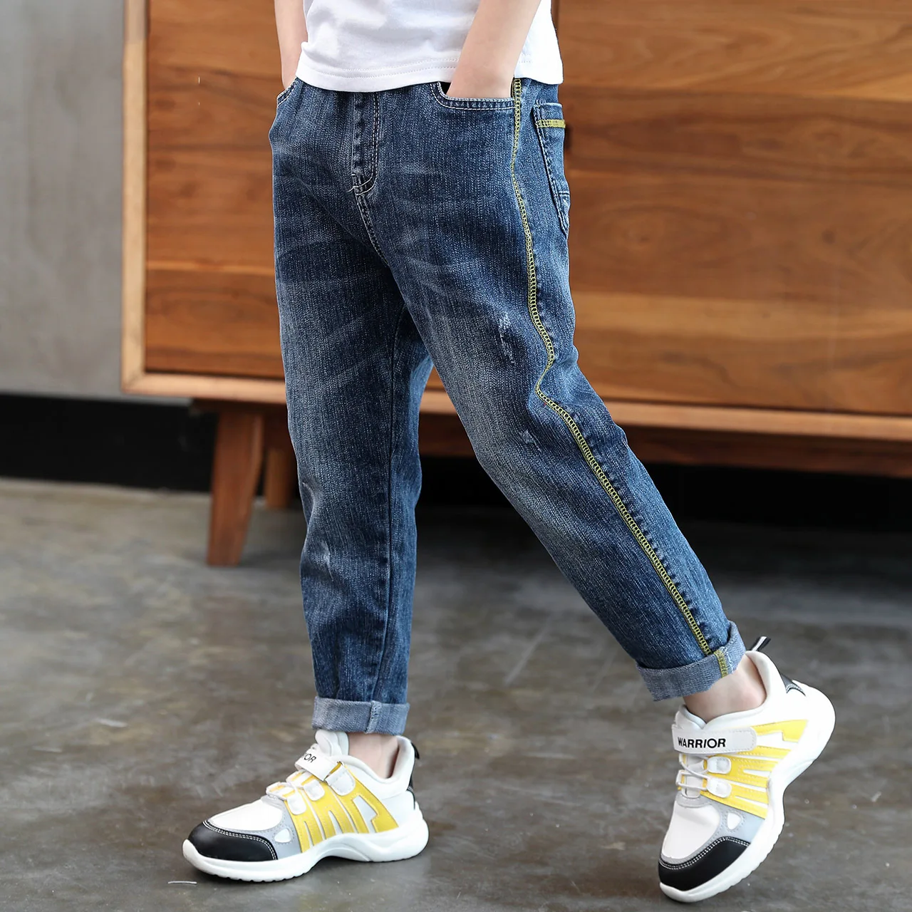 Kids Jeans Spring Autumn Children Denim Clothing Pants Infant Baby Boys Casual Trousers 4 5 6 7 8 9 10 11 12 Years