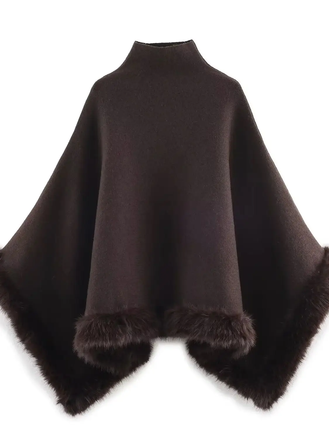 Fashion Winter Warm Plush Shawl Thicken Coat Cardigan Cape Cloak Outer Faux Fur Winter Warm Plush Shawl Thicken Coat 2026 New