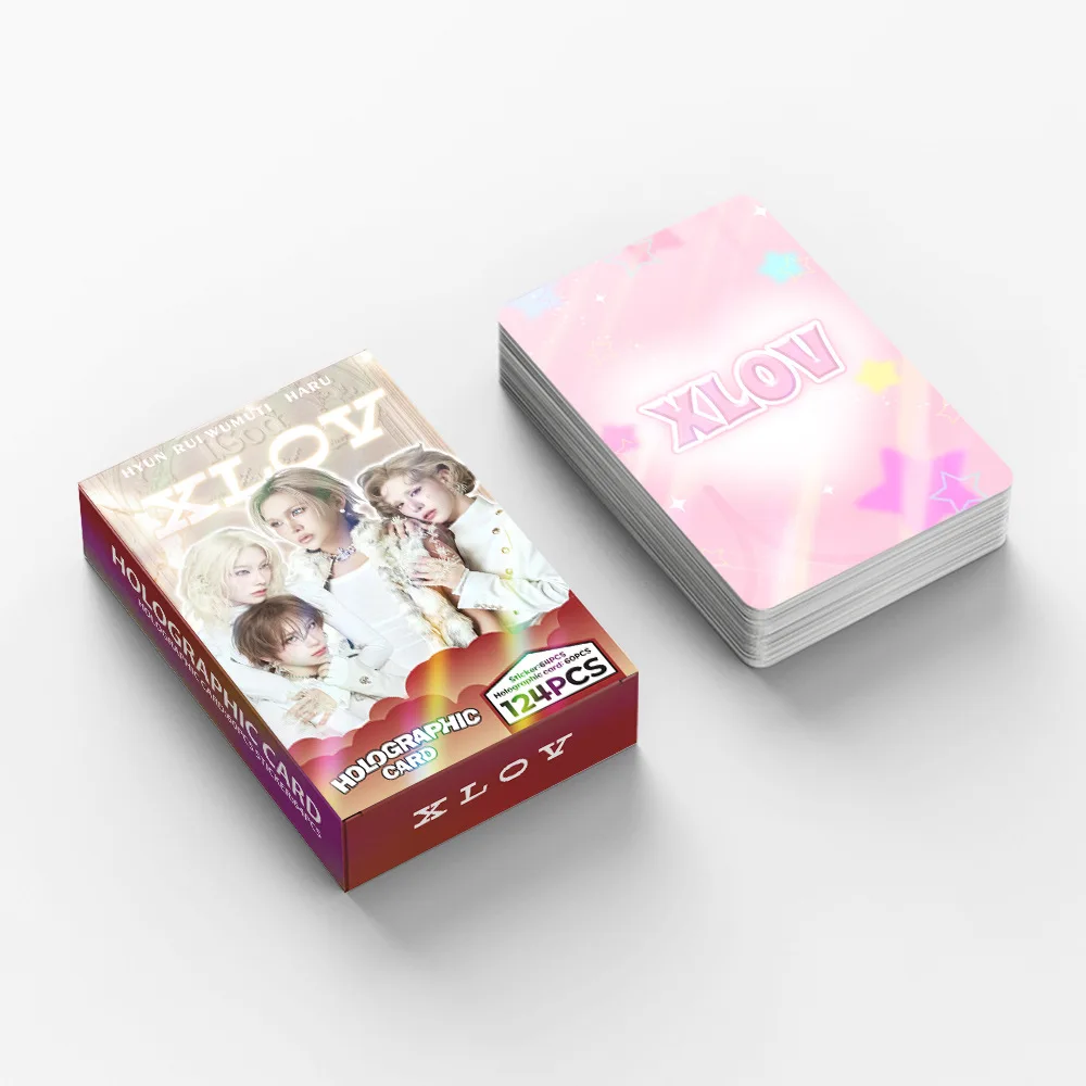 124 Laser Cards Genderless Idol International Boy Group XLOV Flash Cards Supporter Fan Cards LOMO Cards Fan Collection Card Gift