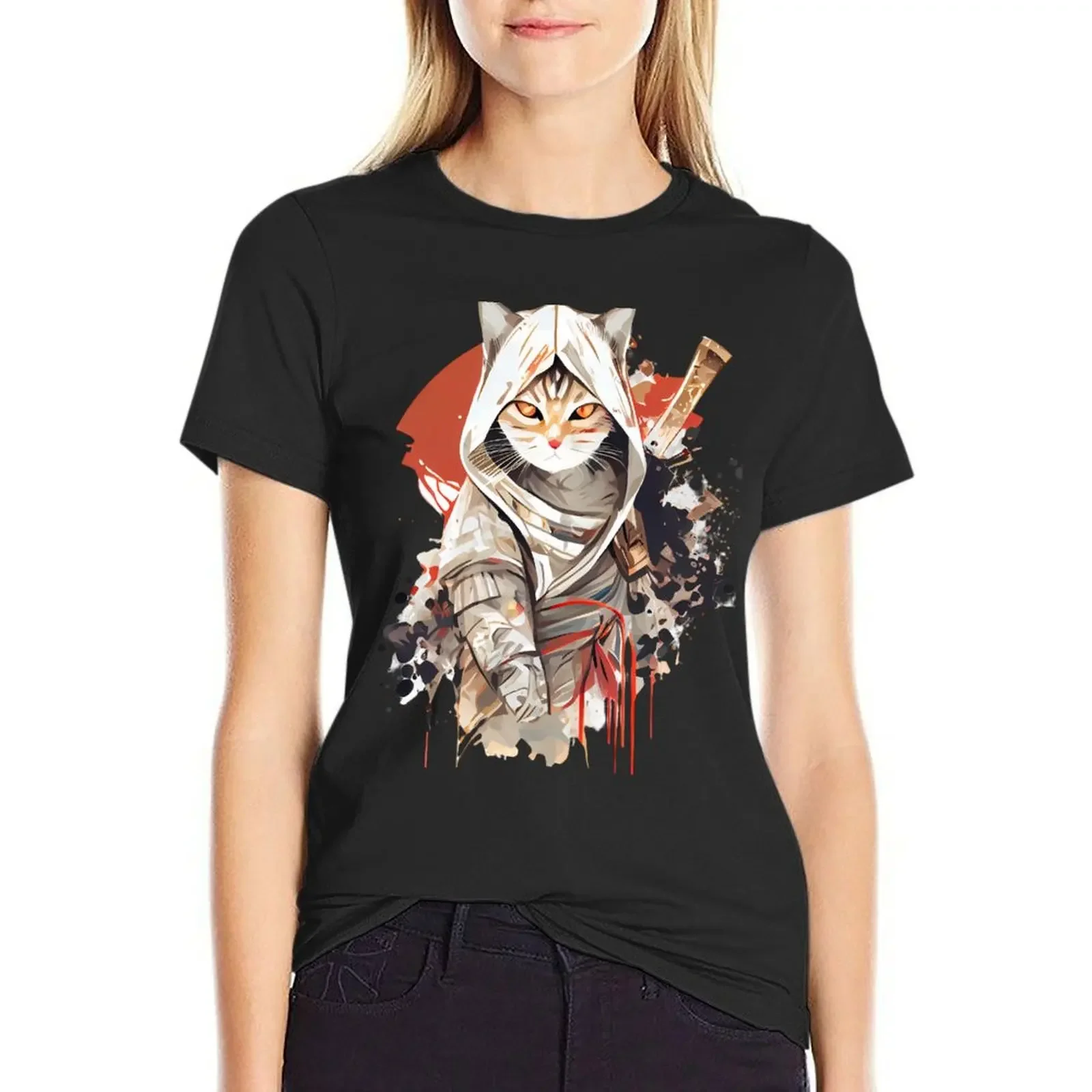 

Cat: Assassins Creed T-Shirt female kawaii clothes graphic t-shirts for Women