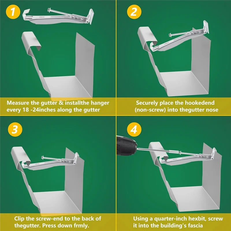 

AB41-Прочные вешалки для желобов длиной 5 дюймов с зажимами, устойчивым к ржавчине винтом и 6-дюймовым сверлом