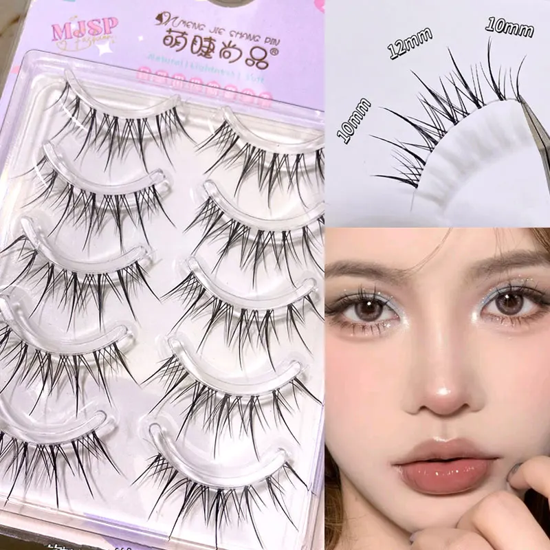 Natural False Eyelashes 13 Styles Manga Lashes Clear Thin Stem False Eyelashes M08 Eyelashes Natural Look Korean Makeup