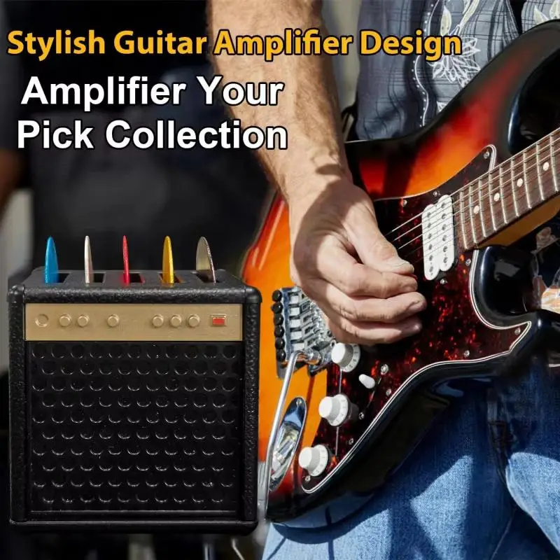 Universal Portable Guitar Pick Holder Container Scratch-resistant Storage Case for Acoustic Electric Guitarist Home Use