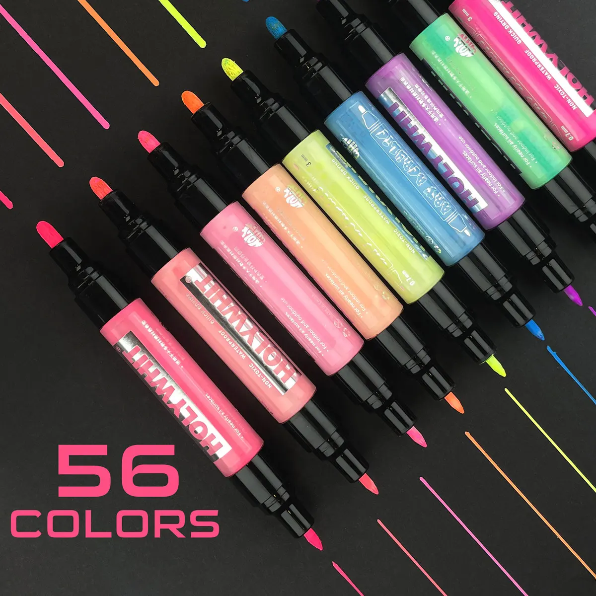 

Double Acrylic Pen Ink Water-based Acrylic Marker Refill Hand-painted Graffiti Fluorescent Paint Waterproof Signature Pen