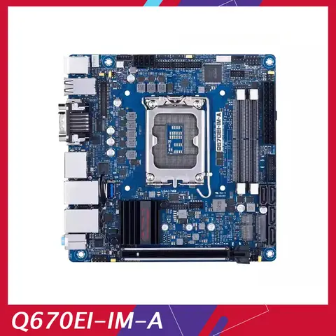 Q670EI-IM-A 임베디드 Mini-ITX 산업용 마더보드, 듀얼 네트워크 포트, 3DP, HDMI com
