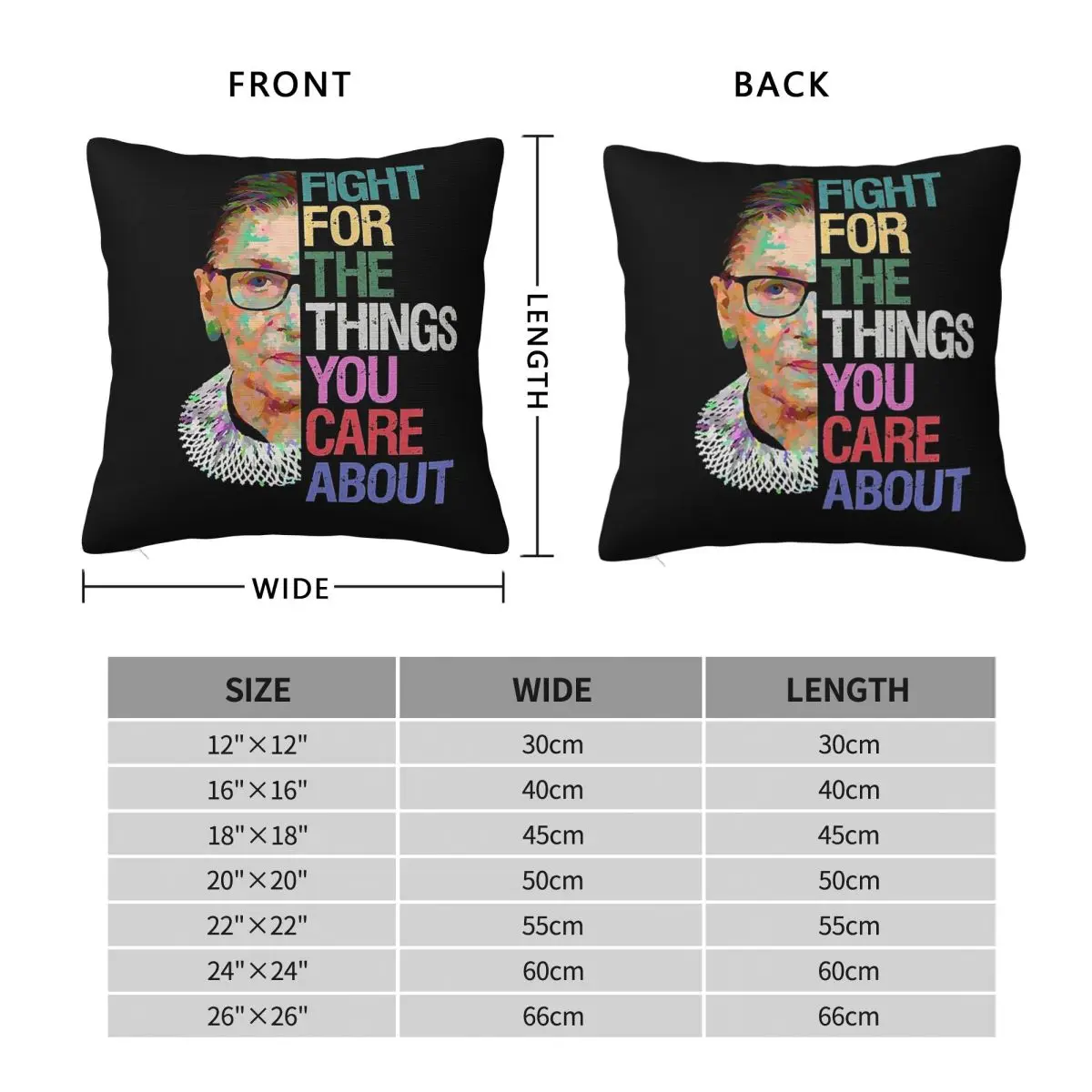 Fight For The Things You Care About Rbg Square Pillowcase Polyester Linen Velvet Creative Decor Pillow Case Home Cushion Cover
