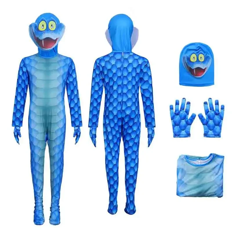 Zoo-Schlange Gary Cosplay-Kostüme Bodysuit Jumpsuit Maske Halloween Weihnachtsfeier Lustig