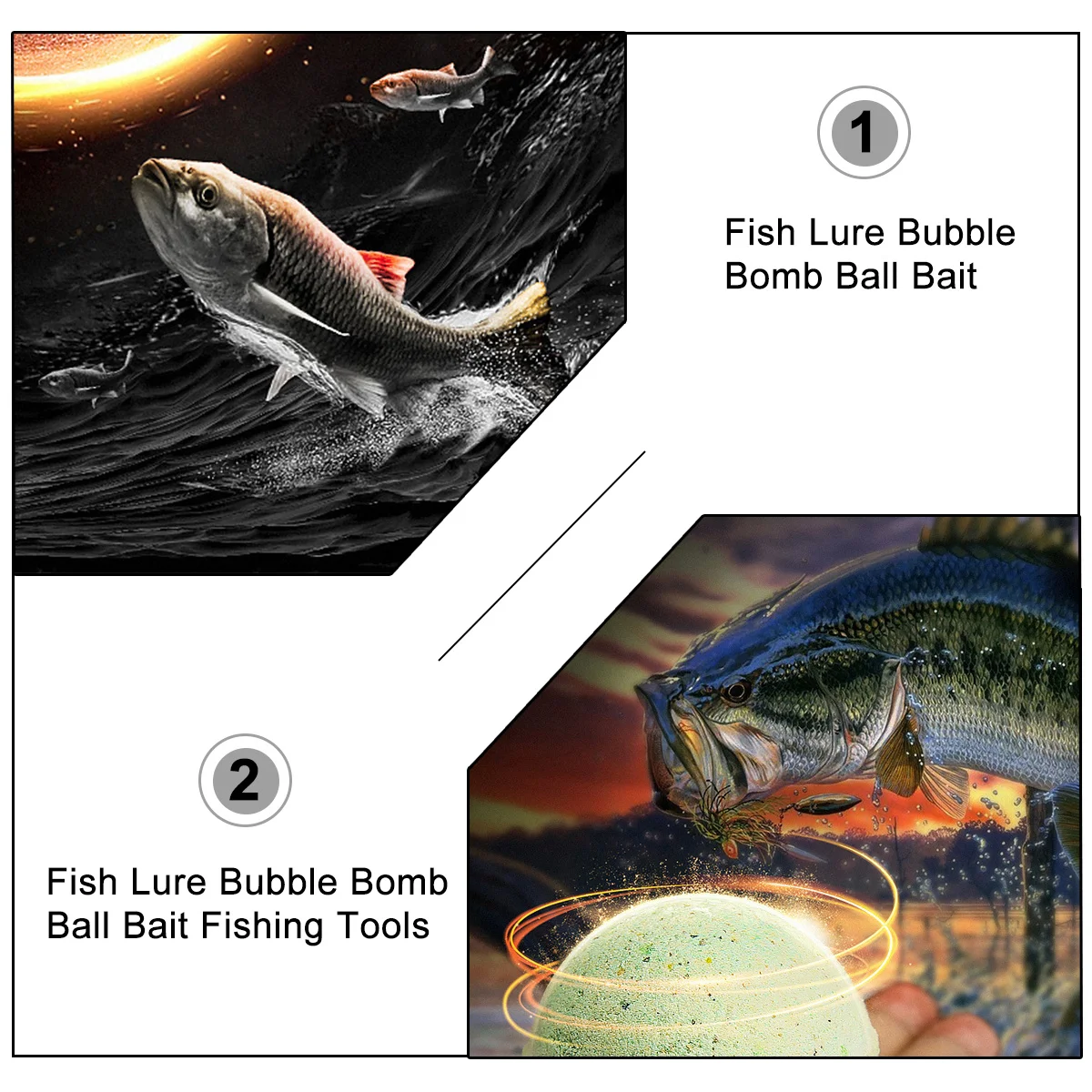 

3Pcs Wdad Bait Bubble Ball Fishing Lure Smell Release Instantly Attracts Fish in 3-7 Minutes Easy Use All Water Types Odor