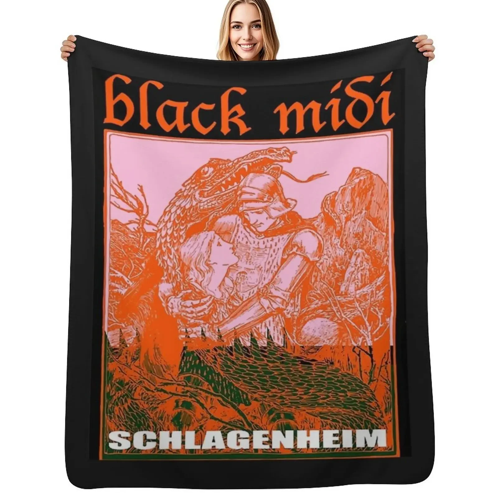 

top black midi band Throw Blanket warm for winter Beach Decorative Beds Thins Blanket